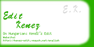 edit kenez business card